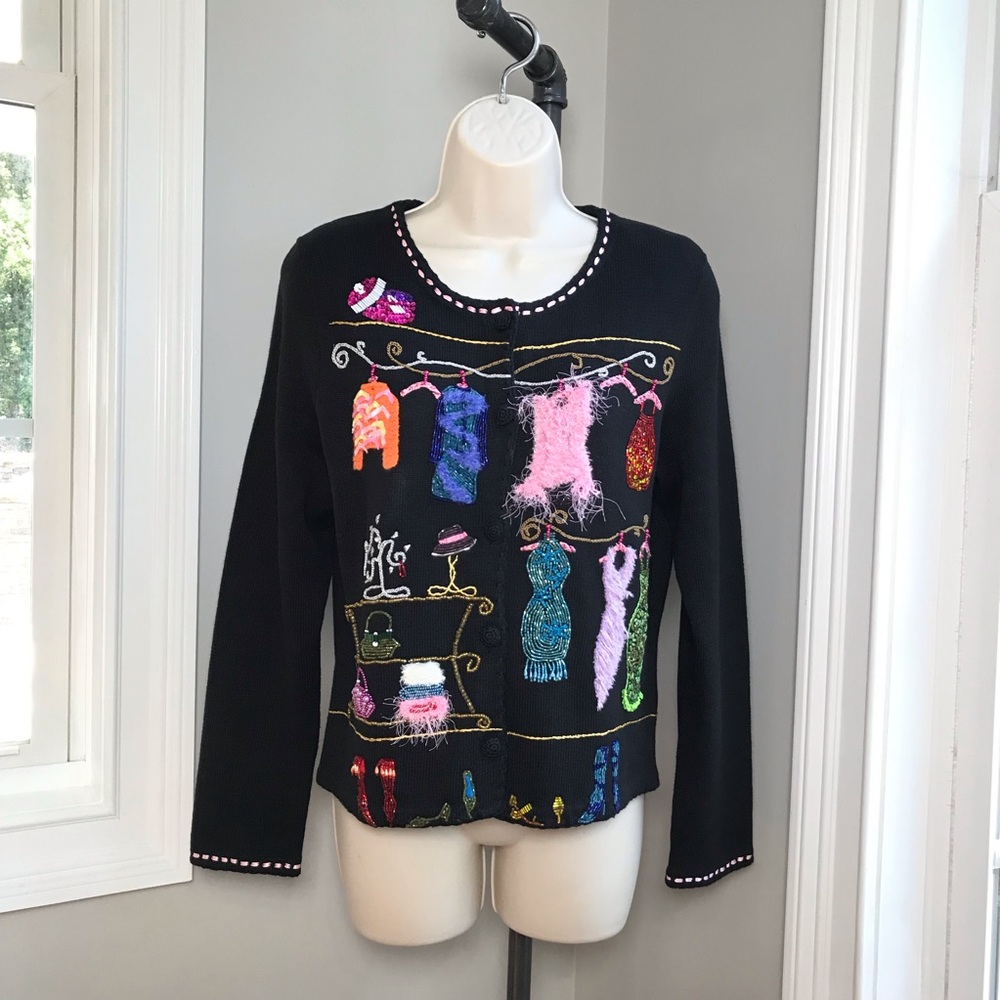 Vintage Michael Simon Fashion Boutique Cardigan Sweater ~ Women’s Medium NWT